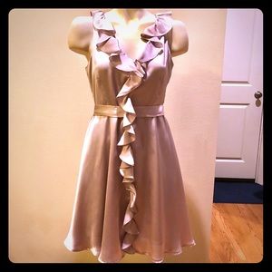 Francesca Collection Flowy Champaign Dress sz M